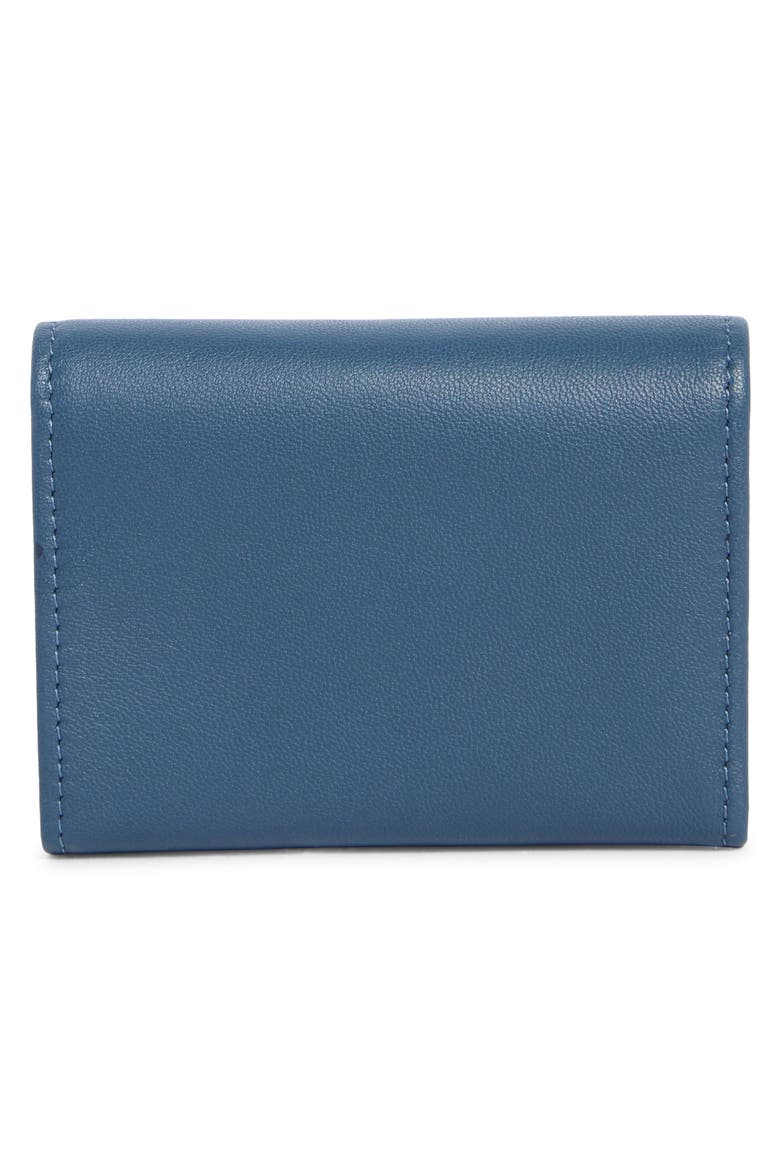 Le Pliage Xtra Leather Flap Card Case, Alternate, color, PILOT BLUE