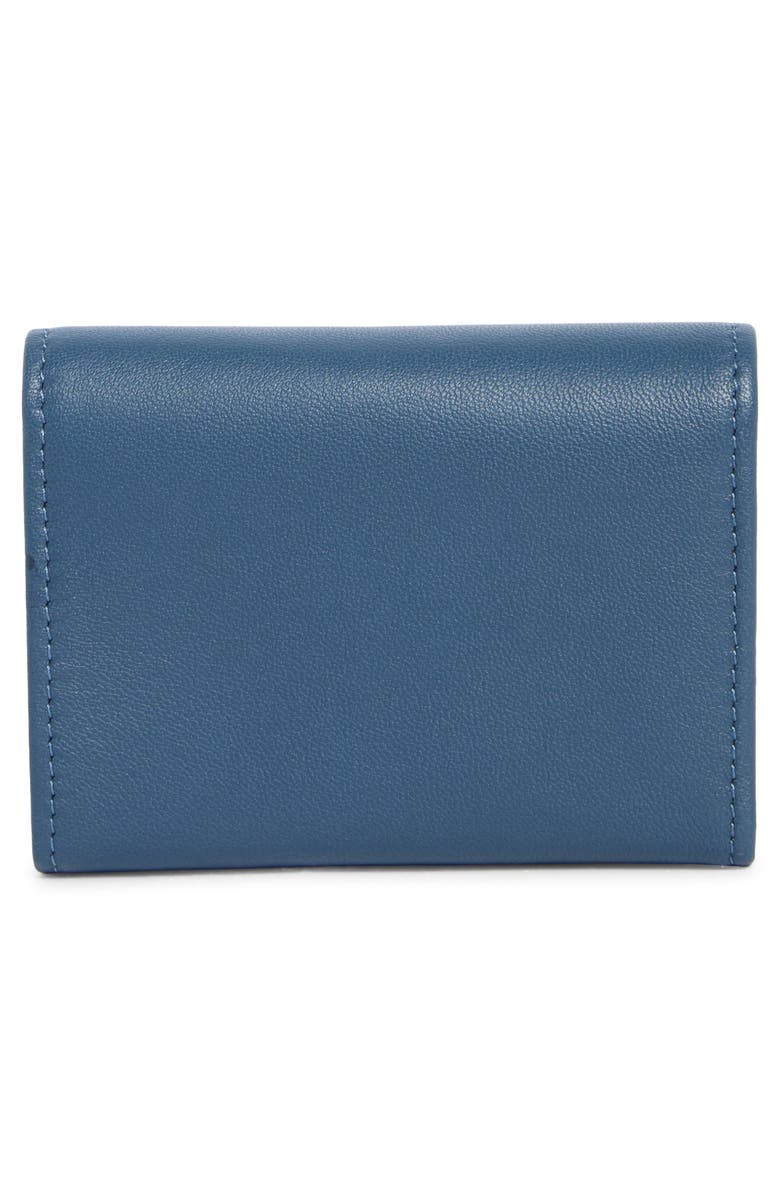 Longchamp Le Pliage Xtra Leather Flap Card Case, Alternate, color, Pilot Blue