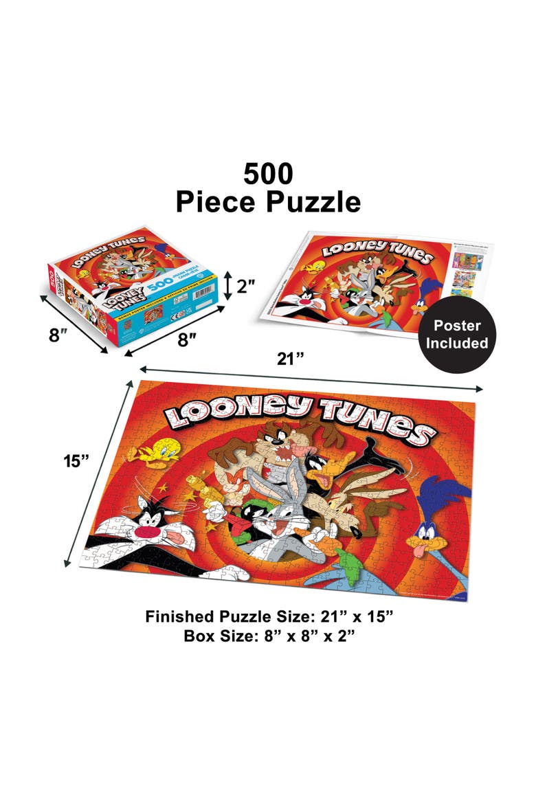 Looney Tunes 500 Piece Jigsaw Puzzle, Alternate, color, Multicolor
