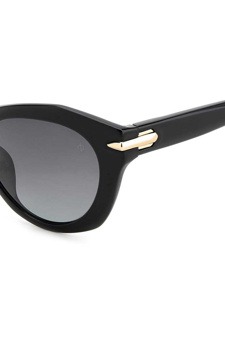 rag & bone 53mm Cat Eye Sunglasses, Alternate, color, Black