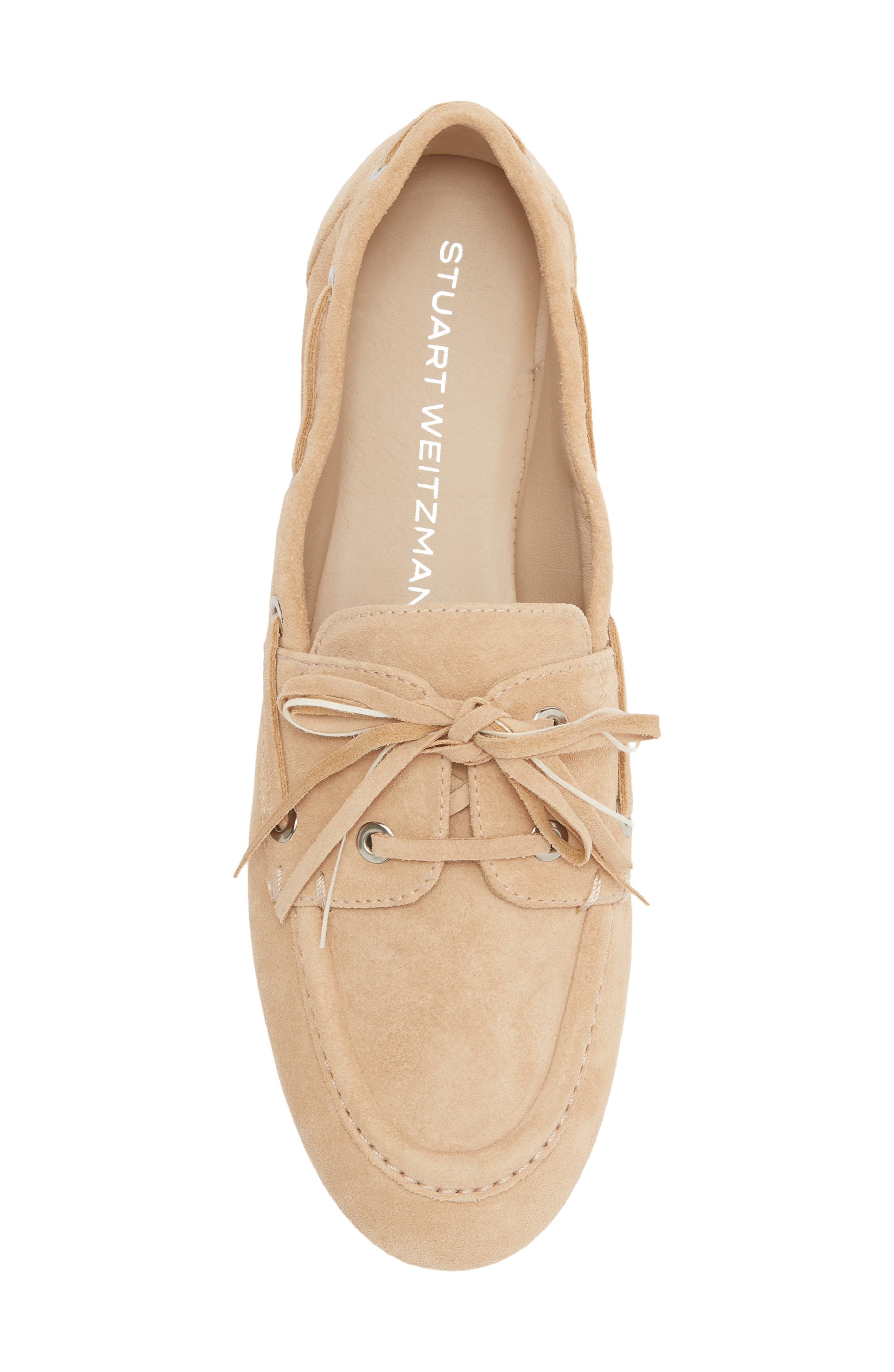 Stuart Weitzman Tinsley Moc Toe Loafer, Alternate, color, Adobe