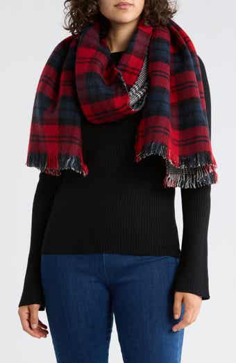 Tasha Houndstooth & Plaid Reversible Scarf