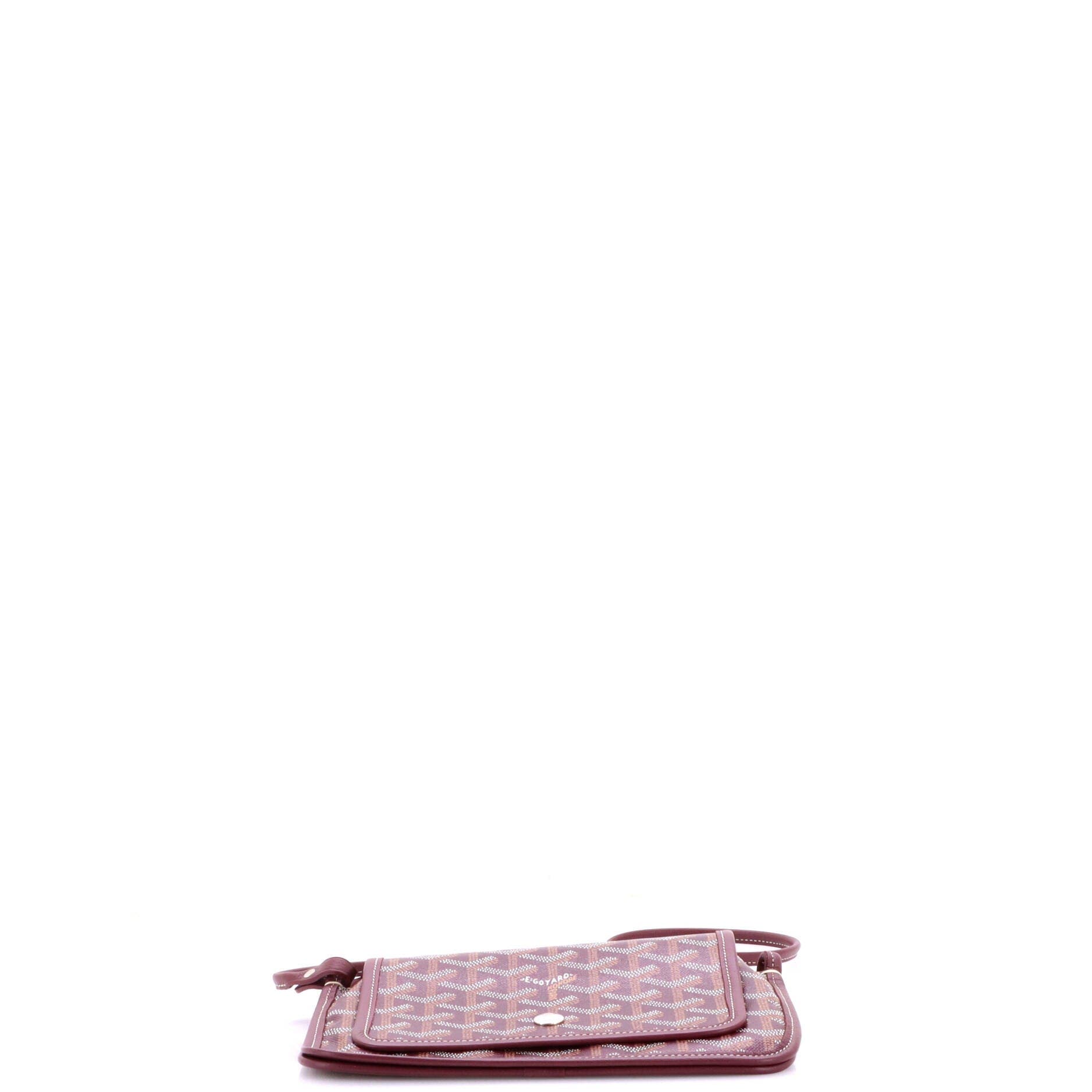 Plumet Clutch Wallet Coated Canvas, Alternate, color, Burgundy