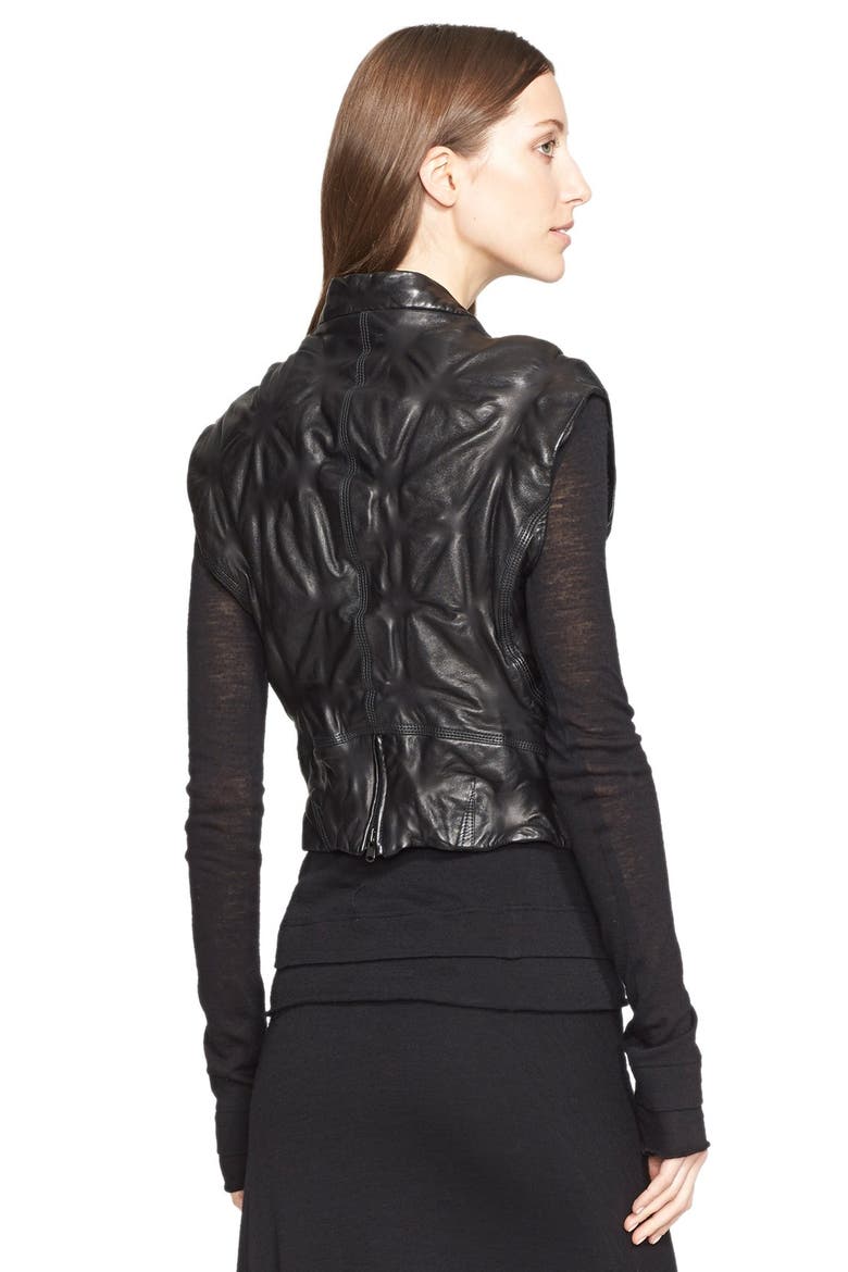 Nappa Leather Vest, Alternate, color, BLACK