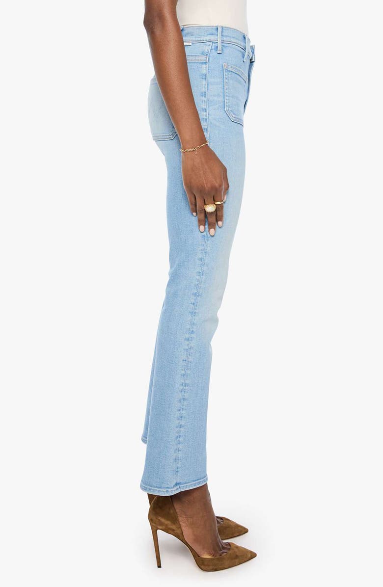 MOTHER The Hustler Patch Pocket High Waist Flood Ankle Bootcut Jeans, Alternate, color, Your Turn