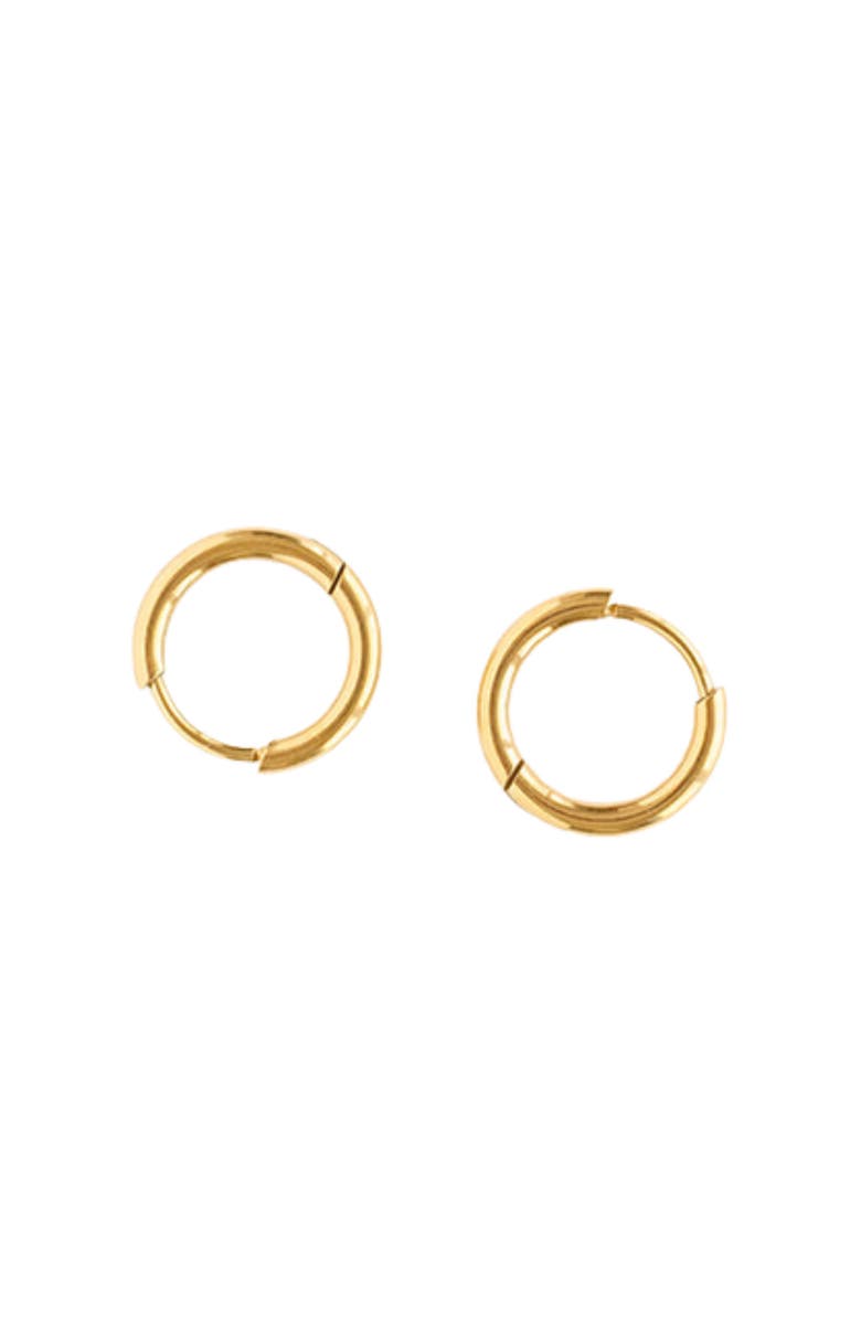 Pip Pop Thin Gold Hoop 8mm Earrings, Main, color, Gold