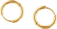 Pip Pop Thin Gold Hoop 8mm Earrings