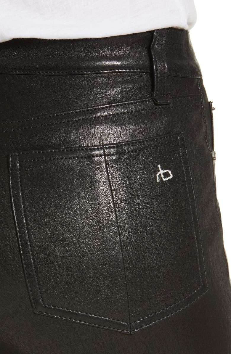 rag & bone /JEAN Lambskin Leather Pants, Alternate, color, 