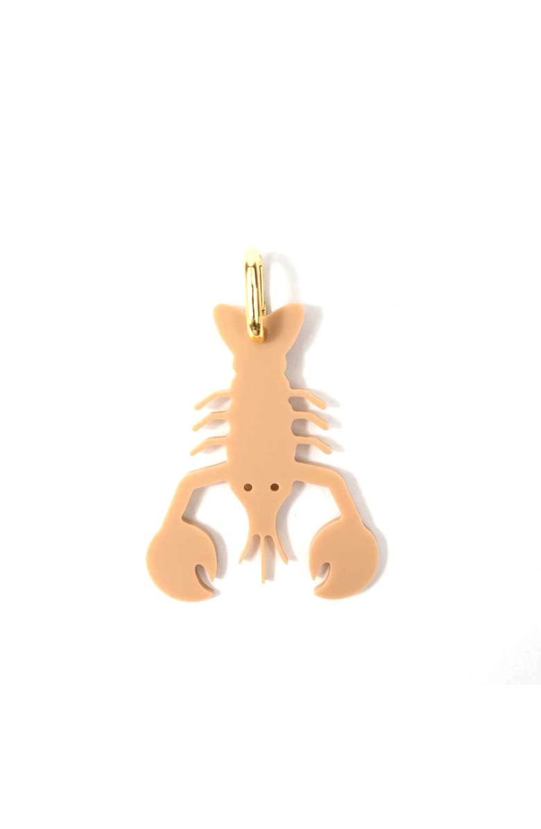 By Lilla Lobster Jewelry Charm, Main, color, Pale Peach