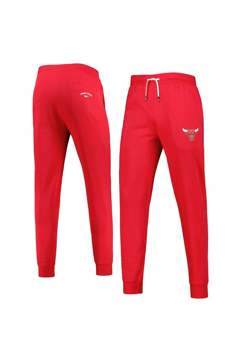 Men's Tommy Jeans Red Chicago Bulls Keith Jogger Pants, Main, color, Red