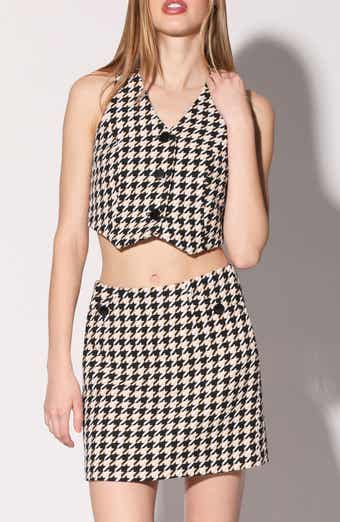 Walter Baker Teagan Houndstooth Miniskirt