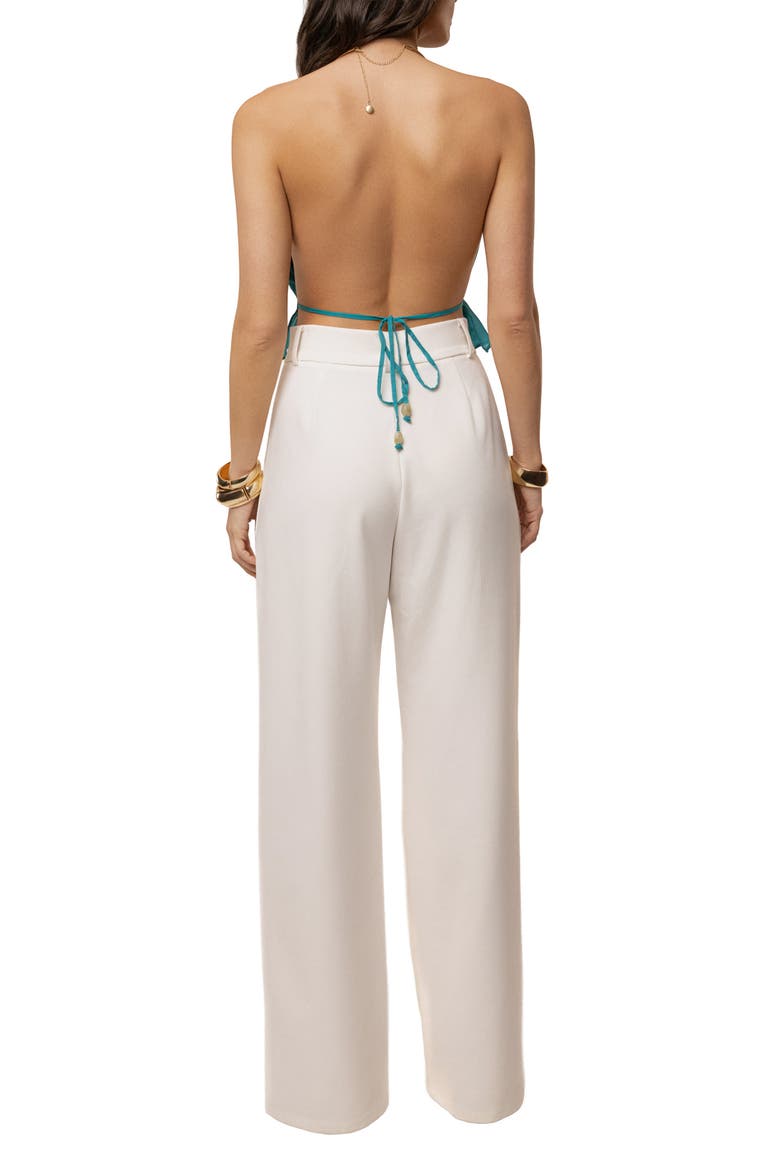 Moonlit Coast Halter Top, Alternate, color, Aqua