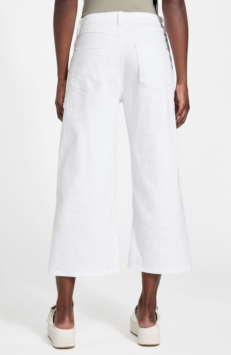 GUESS Bellflower Crop Wide Leg Jeans, Alternate, color, Pure White
