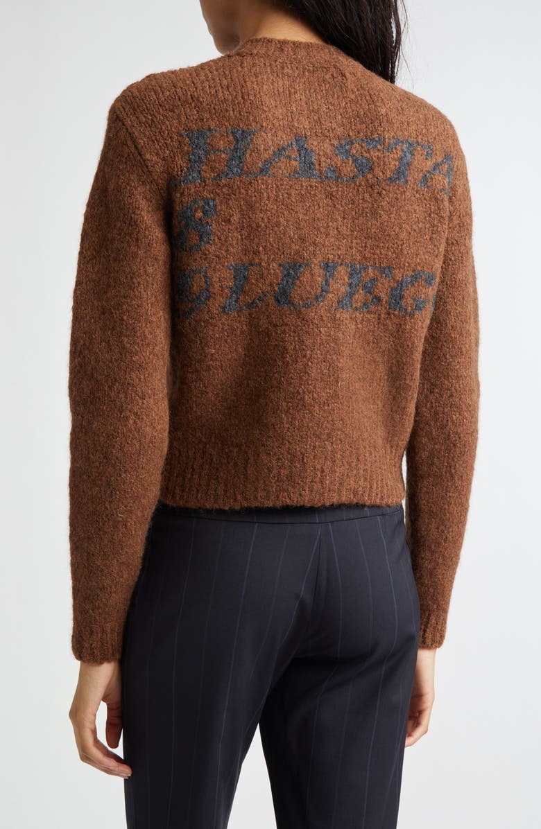 Paloma Wool Hasta Luego Intarsia Wool 
Alpaca Blend Full Zip Cardigan, Alternate, color, Brown