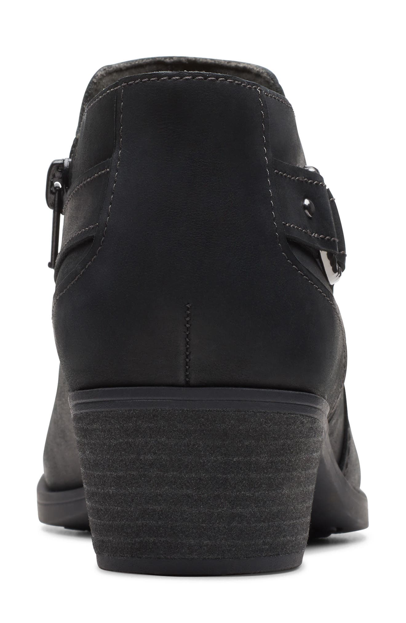 Clarks<sup>®</sup> Charlton Grace Ankle Boot, Alternate, color, Black Oily Lea