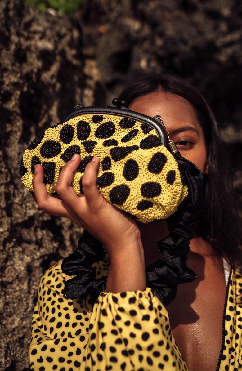 BRUNNA.CO The Arnoldi Mandy Hand-beaded Clutch, Alternate, color, Yellow