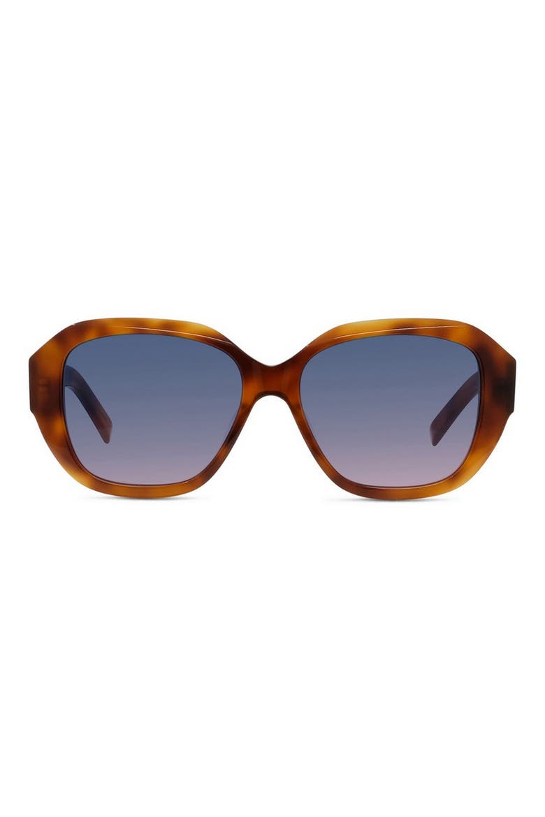 GV Day 55mm Round Sunglasses, Main, color, BLONDE HAVANA / GRADIENT BLUE
