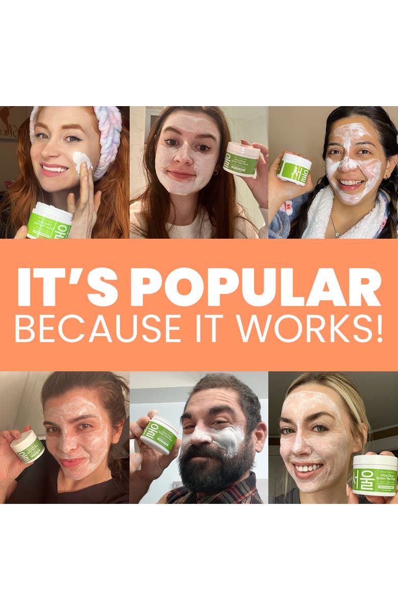 Seoul Ceuticals Ultra Glow Korean Skincare Green Tea Mask, Alternate, color, Clear