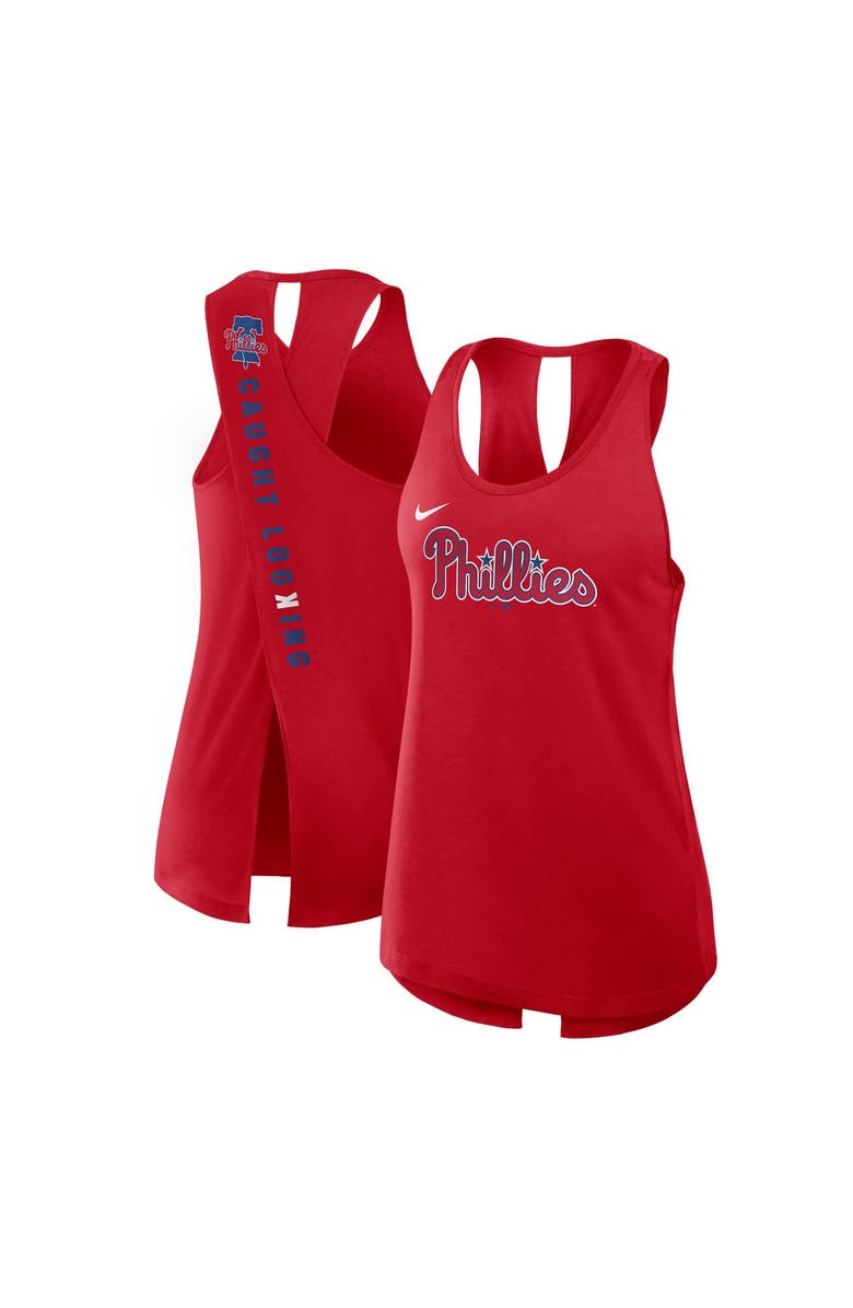 Nike Women's Nike Red Philadelphia Phillies Crisscross Performance Tank Top, Main, color, Red