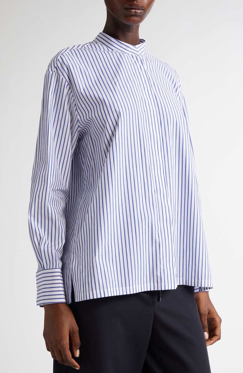 Max Mara Tata Stripe Cotton Button-Up Shirt, Alternate, color, 