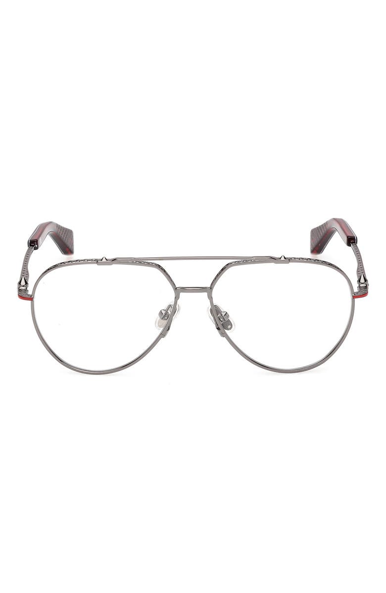 Christian Louboutin 57mm Pilot Optical Glasses, Main, color, 