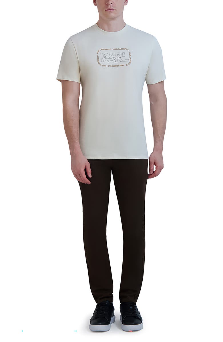 KARL LAGERFELD PARIS Outline Square Logo Graphic Print T-Shirt, Alternate, color, 