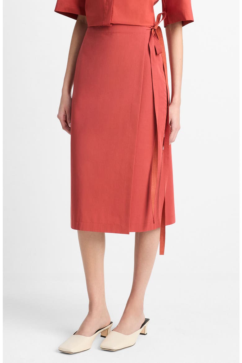 Wrap Skirt, Alternate, color, BRICK ROSE