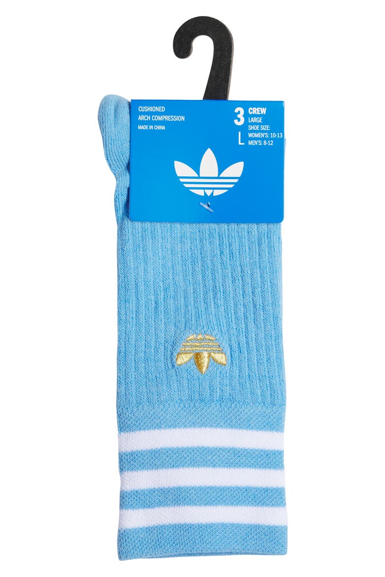 Assorted 3-Pack Roller 3.0 Crew Socks, Alternate, color, BRIGHT BLUE