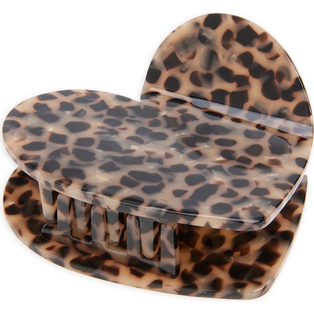 Solar Eclipse Handmade Leopard Heart Claw Clip In Leopard