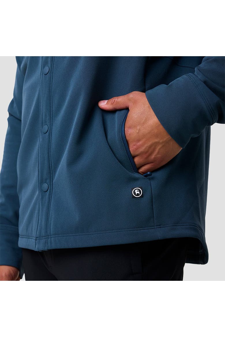 Destination Softshell Fleece Snap-Up Shirt - Men's, Alternate, color, Midnight Blue
