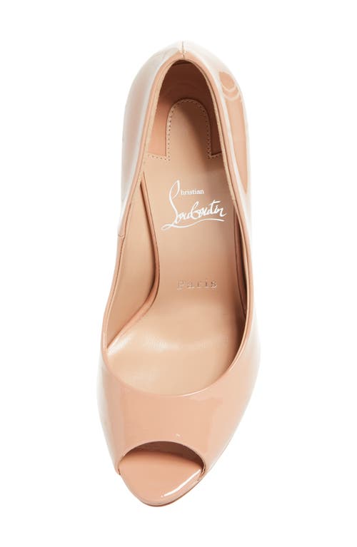 Christian Louboutin Lady Z Peep Toe Pump In Neutral