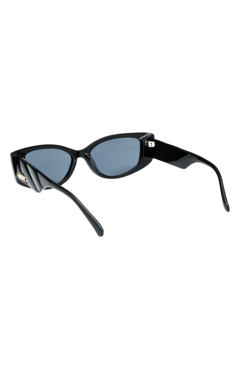 GUESS 54mm Cat Eye Sunglasses, Alternate, color, Shiny Black / Smoke