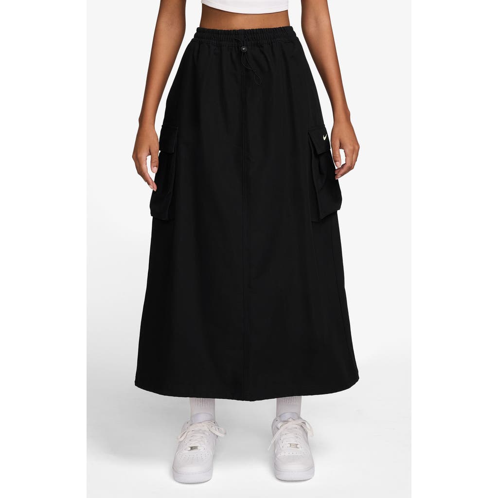 Nike Street Cargo Midi Skirt In Black