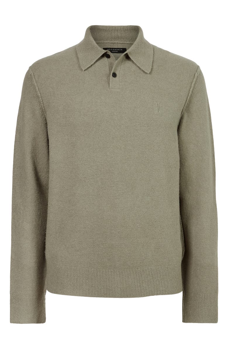 AllSaints Statten Long Sleeve Polo Sweater, Alternate, color,