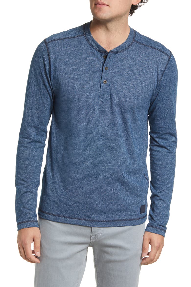 Overdye Long Sleeve Henley, Main, color, MIDNIGHT