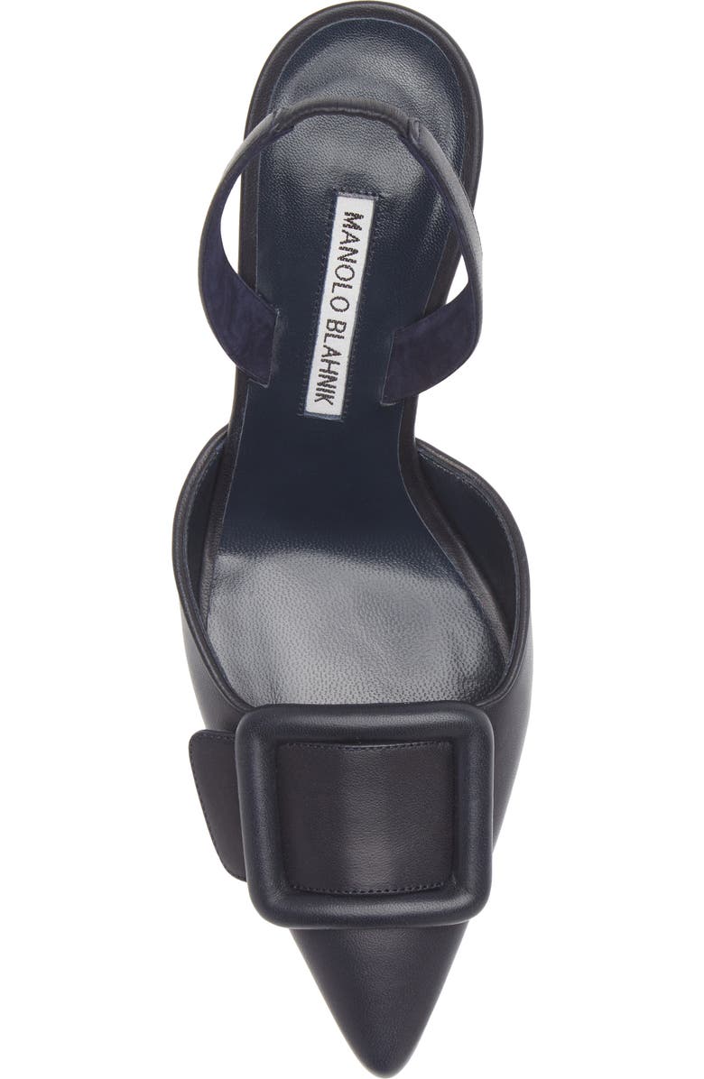 Manolo Blahnik Maysli Buckle Slingback Pump, Alternate, color,