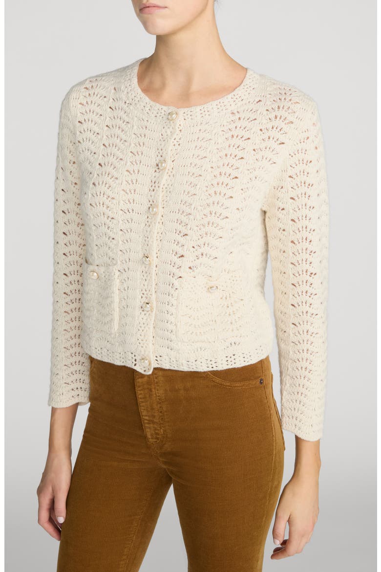 The Chevron Knit Cardigan, Alternate, color, BISCUIT