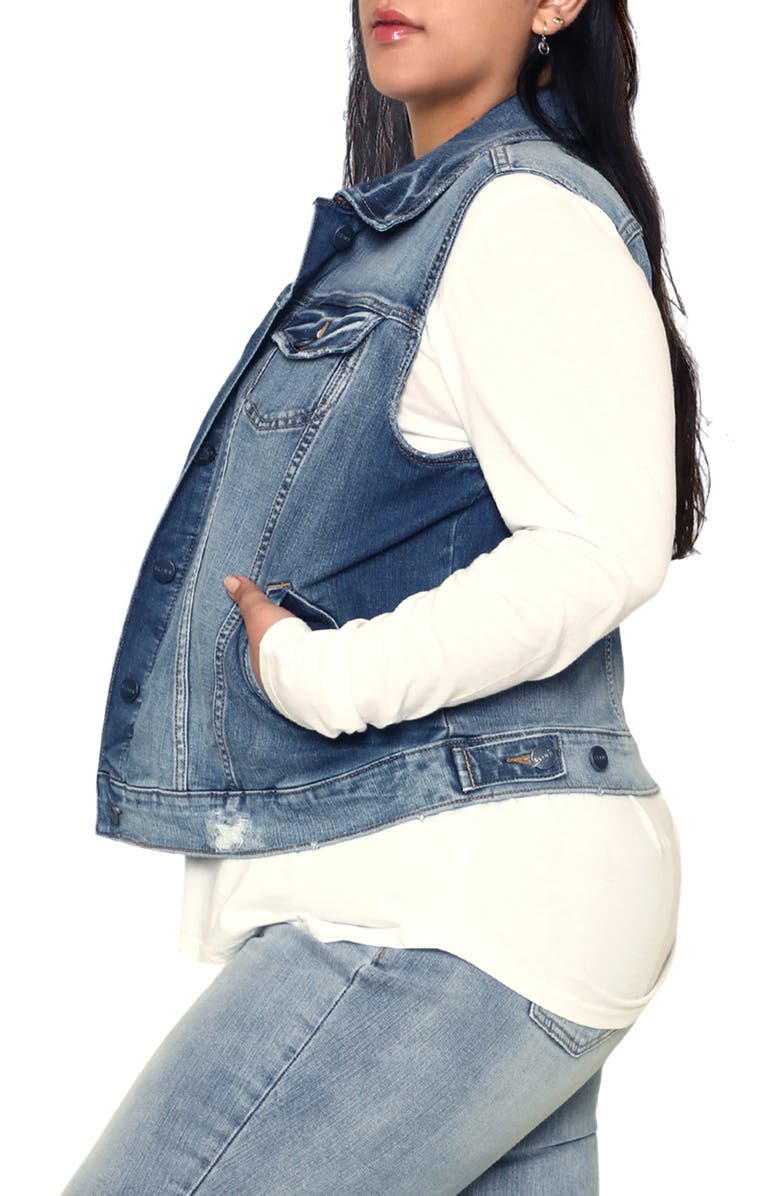 SLINK Jeans Denim Vest, Alternate, color, 