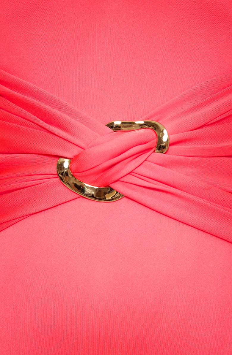 Trina Turk Monaco Wrap One-Piece Swimsuit, Alternate, color, Corfu Coral