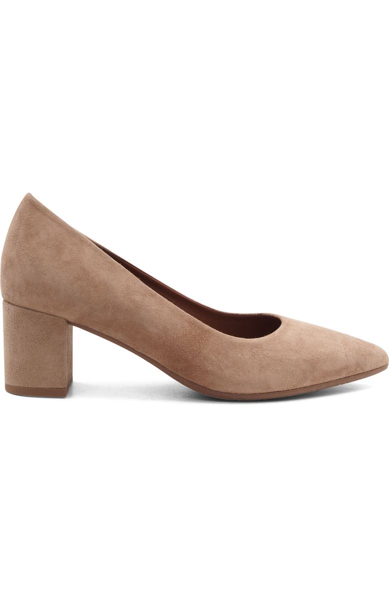 Aquatalia Kari Weatherproof Pointed Toe Pump, Alternate, color, Champagne Suede