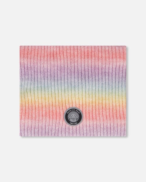 Deux Par Deux Lined Knit Neckwarmer Multicolor In Multi