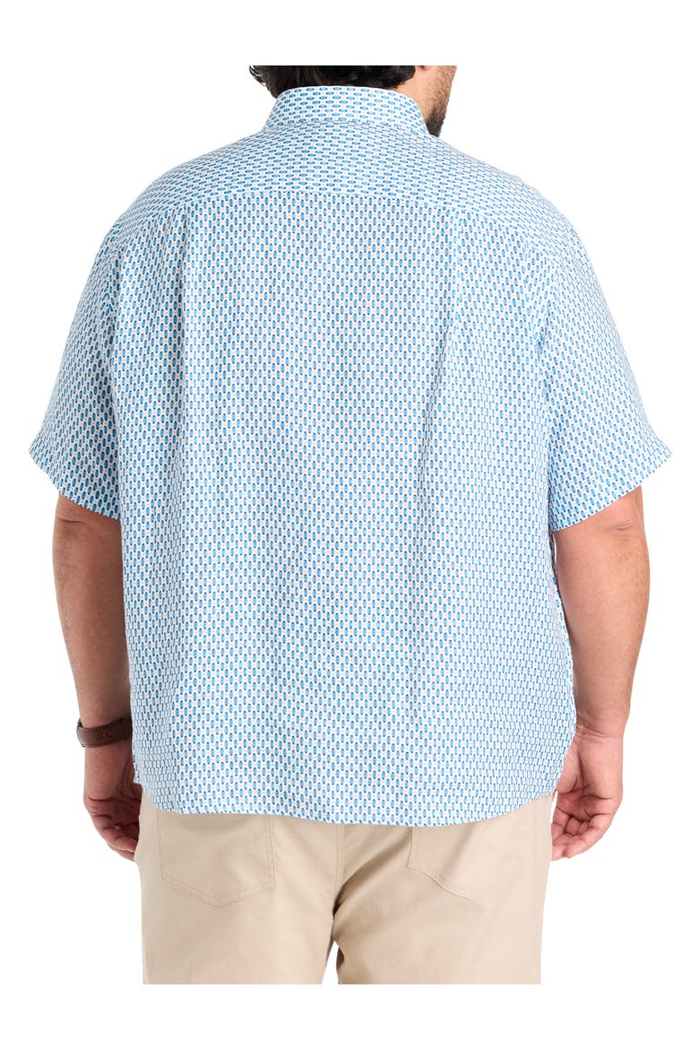 Big & Tall Redcroft Linen Sport Shirt, Alternate, color, BLUE