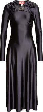 DIESEL® D-iamo Draped Long Sleeve Dress