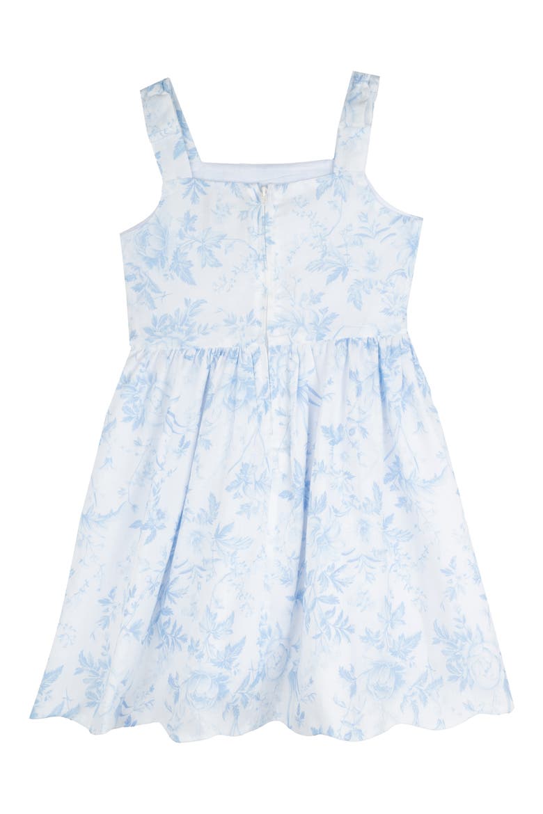 Kids' Floral Bow Dress, Alternate, color, BLUE