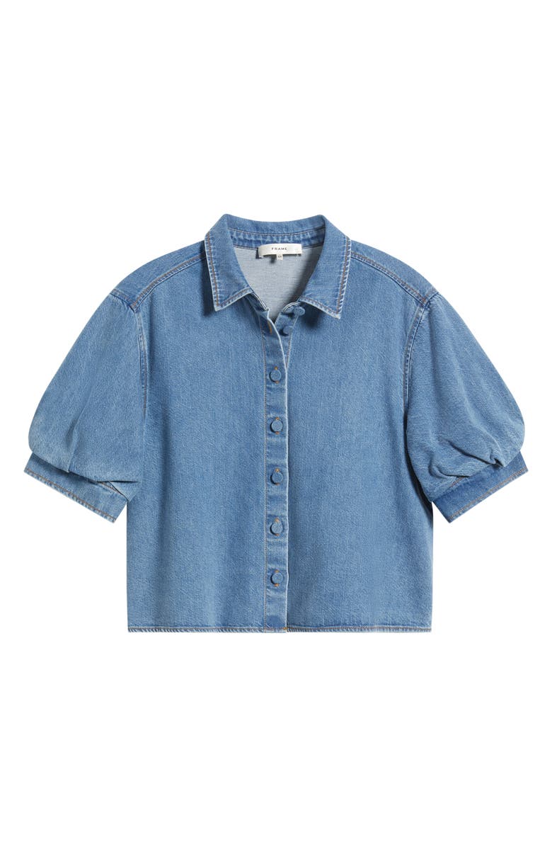 FRAME The Billow Sleeve Denim Shirt, Alternate, color, Subtle