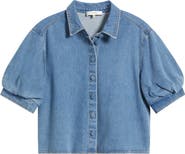 FRAME The Billow Sleeve Denim Shirt
