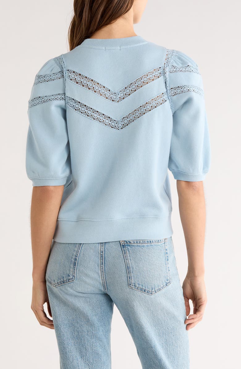 Rails Adrai Lace Trim Sweatshirt, Alternate, color, Sky