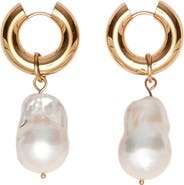 st. Moran Capri Freshwater Pearl Huggie Earrings