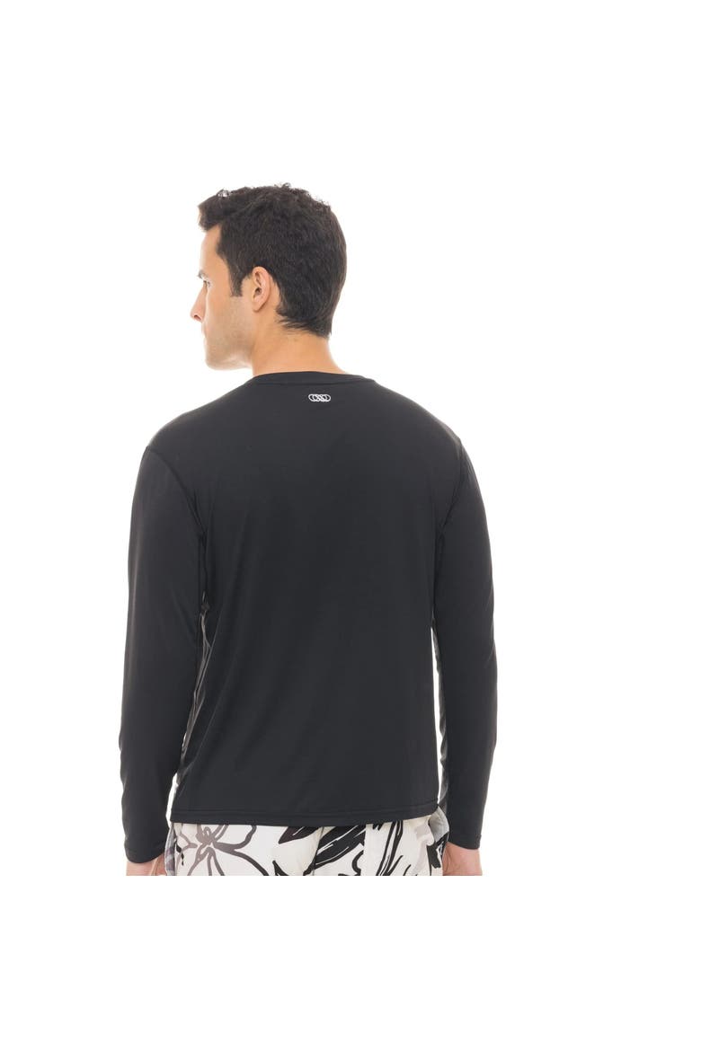 SPF 50 Le Club Mens Rashguard, Alternate, color, Black