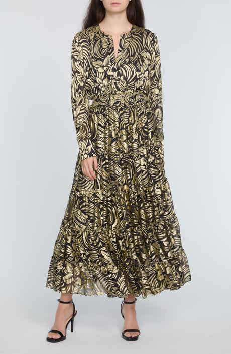 The Francesca Burnout Long Sleeve Maxi Dress